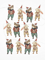 Гирлянда «Зайка и Медвежонок»