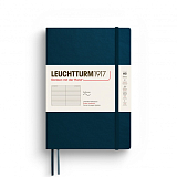 Блокнот Leuchtturm1917 Medium A5 61л в линейку мягкая обложка Синее море