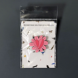 Брошка Билла Трейлора «Сердце-цветок розовая»