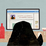Открытка «Пингвин facebook»