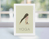 Открытка «Yoga» бежевая