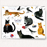 Стикеры Кендель «Коты»
