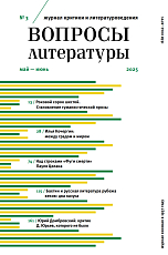 Журнал «Вопросы литературы» №3 2025