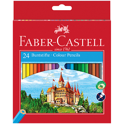 Карандаши худ Faber-Castell Замок 24 шт шестигран картон 1214₽