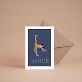Открытка «Dance» синяя