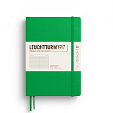 Блокнот Leuchtturm1917 Medium A5 125л в линейку твердая обложка Весенний листок