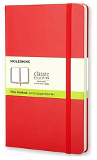 Блокнот Moleskine CLASSIC Large нелинованный,  красный QP062R